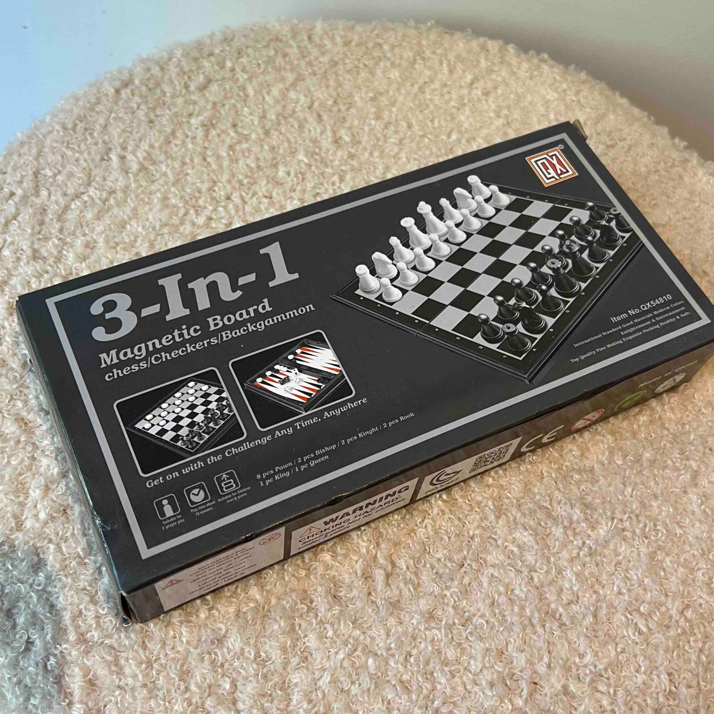 DQ 3-in-1 magnetic board game chess checkers backgammon FlyingJohnny.gr