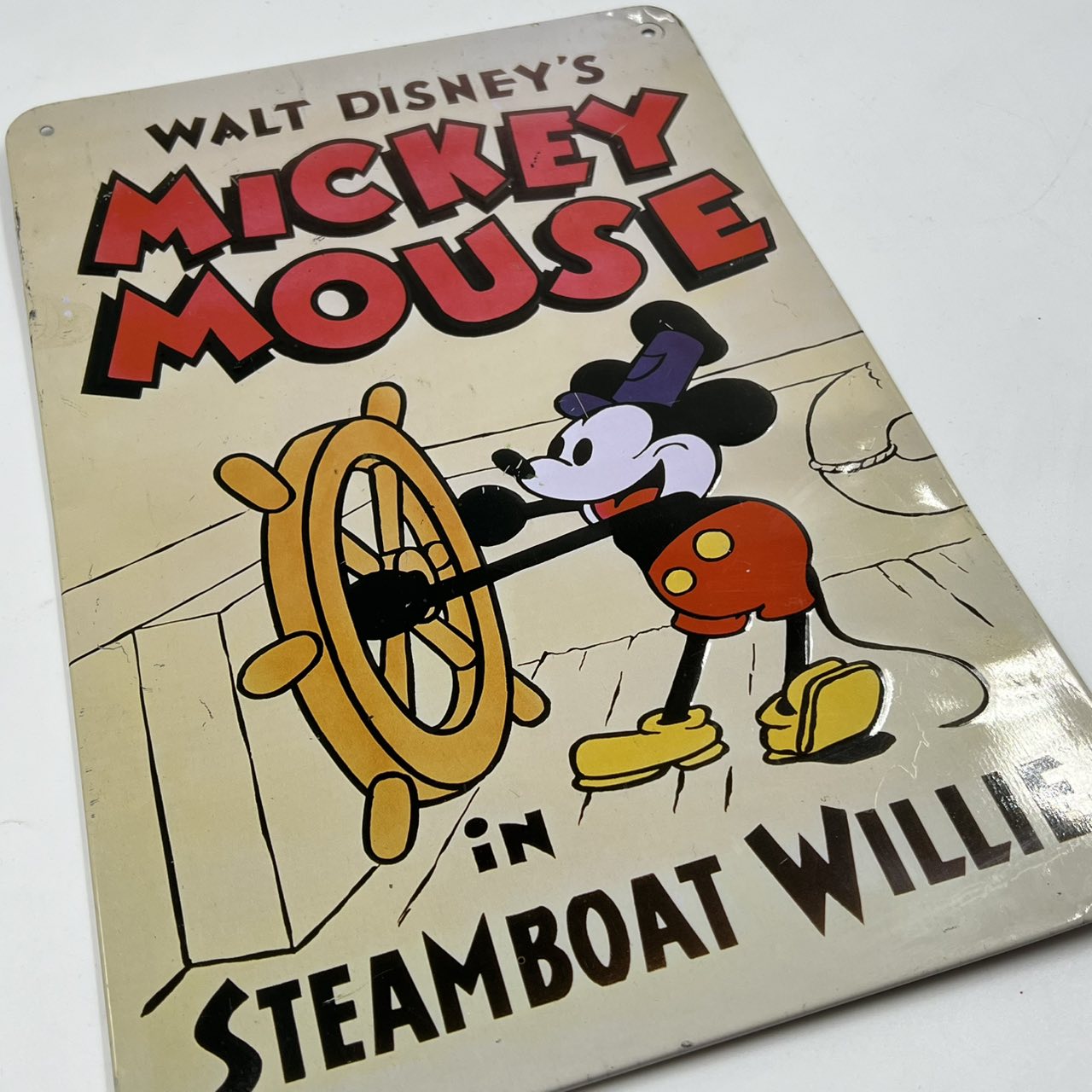 Διακοσμητική Μεταλλική Πινακίδα Walt Disney’s Mickey Mouse – Steamboat Willie