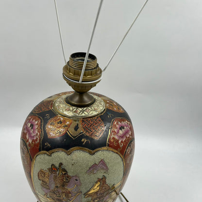 Satsuma Hand Painted Vintage Πορτατίφ Πορσελάνης – Συλλεκτικό Διακοσμητικό Φωτιστικό Ασιατικής Τέχνης