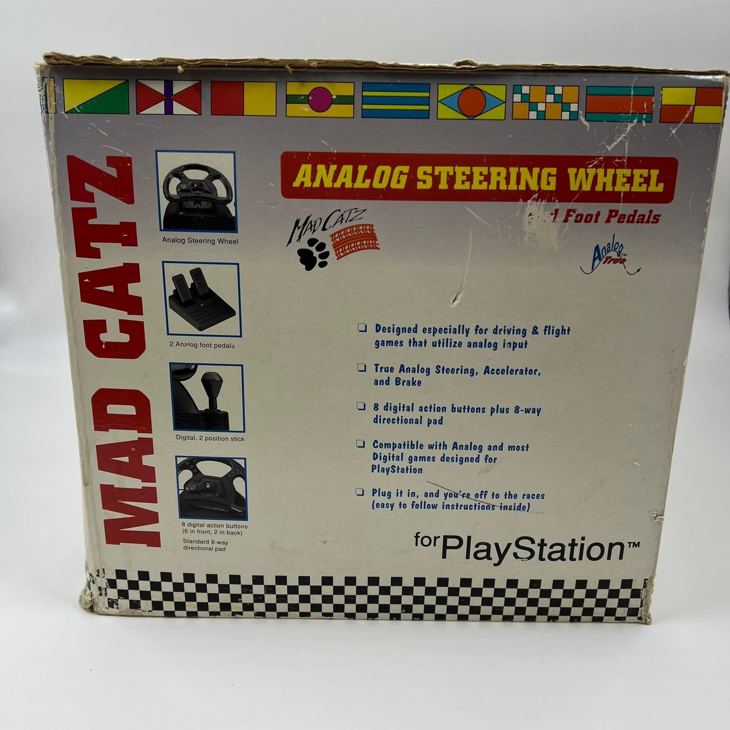 Mad Catz Analog Τιμόνι & Πεντάλ Για Playstation 1 (PS1) - Τιμονιέρα Retro Gaming