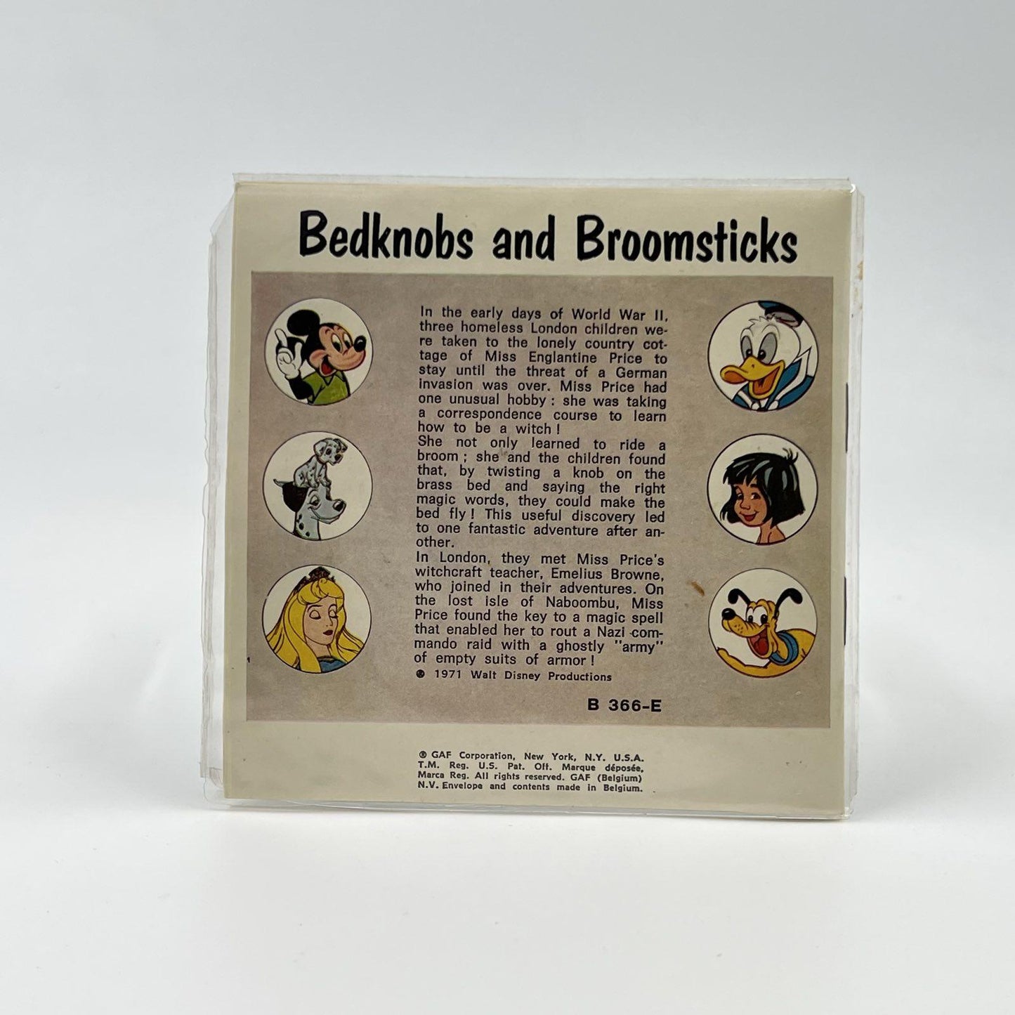 View‑Master “Bedknobs and Broomsticks” GAF B‑366 – θήκη & reels (1971)