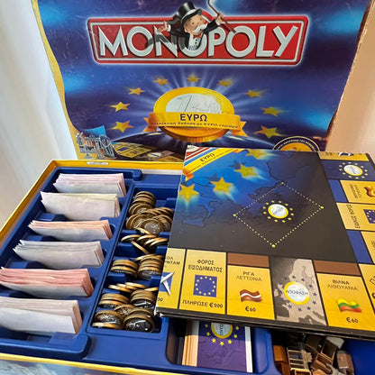 Monopoly Euro Edition – Συλλεκτική Έκδοση με Ευρώ Νόμισμα (Hasbro, 2001)