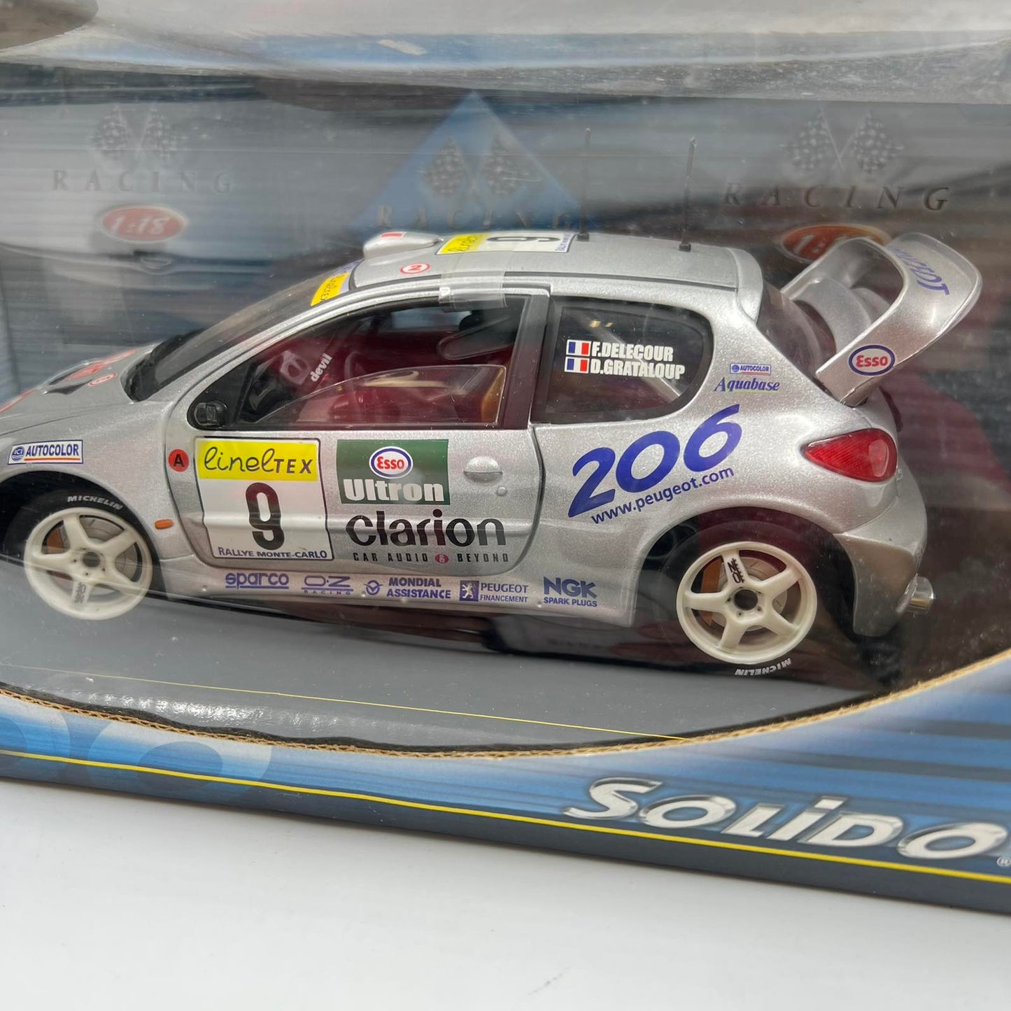 Μοντέλο αγωνιστικού αυτοκινήτου Peugeot 206 WRC Rally Monte Carlo 1999 – Solido 1:18