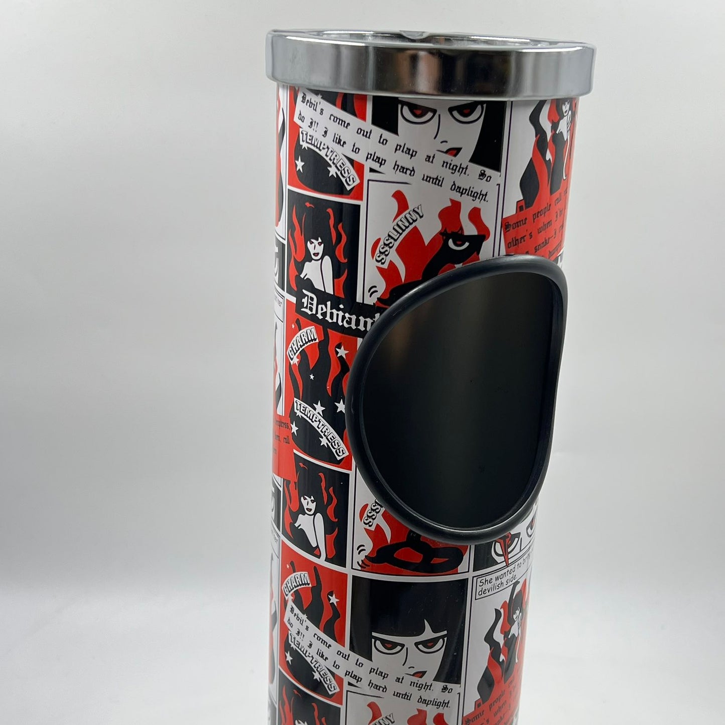 Retro Pop Art μεταλλικός σταχτοδοχείο “Devil Diva” – Vintage ashtray stand