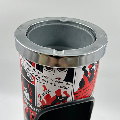 Retro Pop Art μεταλλικός σταχτοδοχείο “Devil Diva” – Vintage ashtray stand