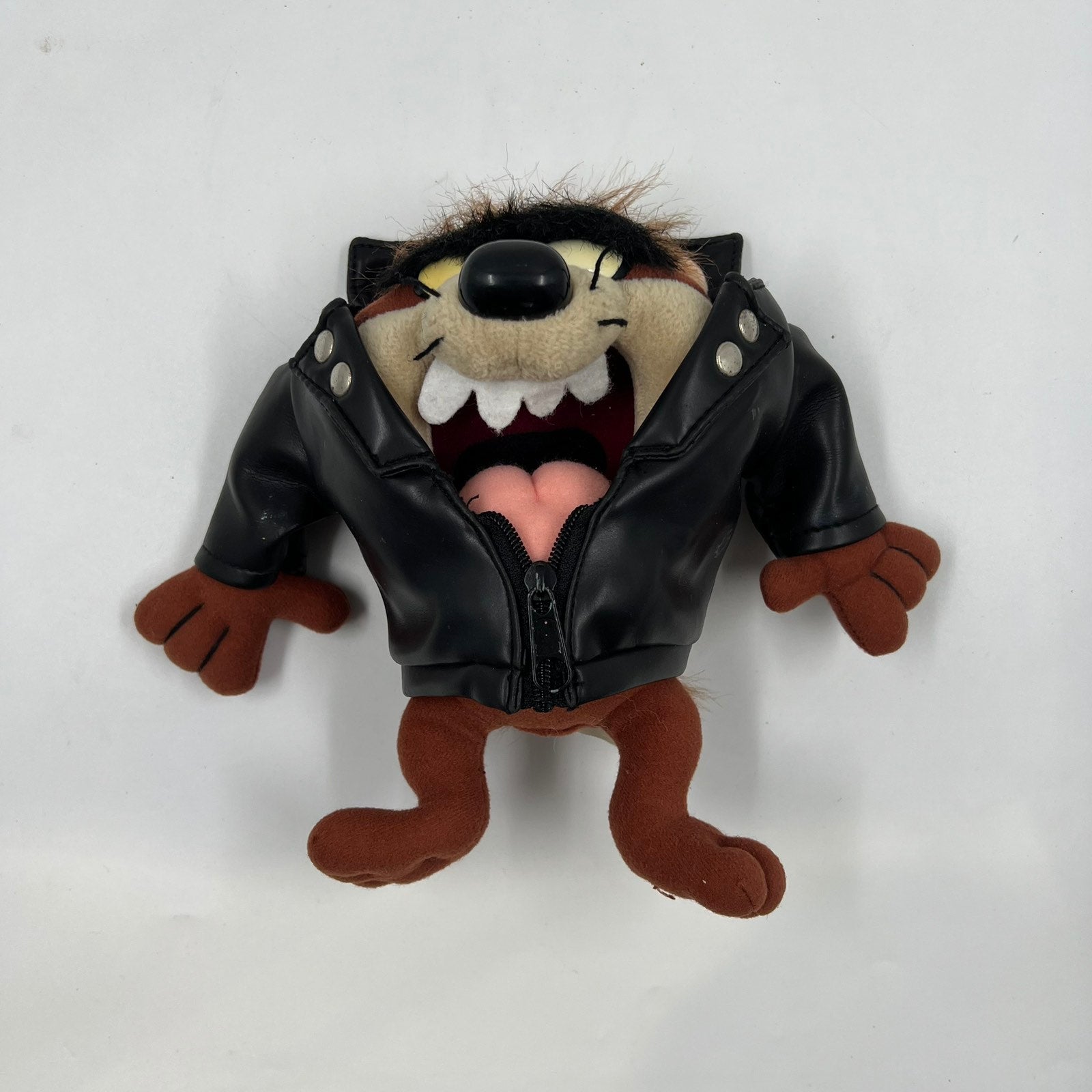 taz looney tunes leather jacket plush 1990s