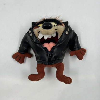 taz looney tunes leather jacket plush 1990s