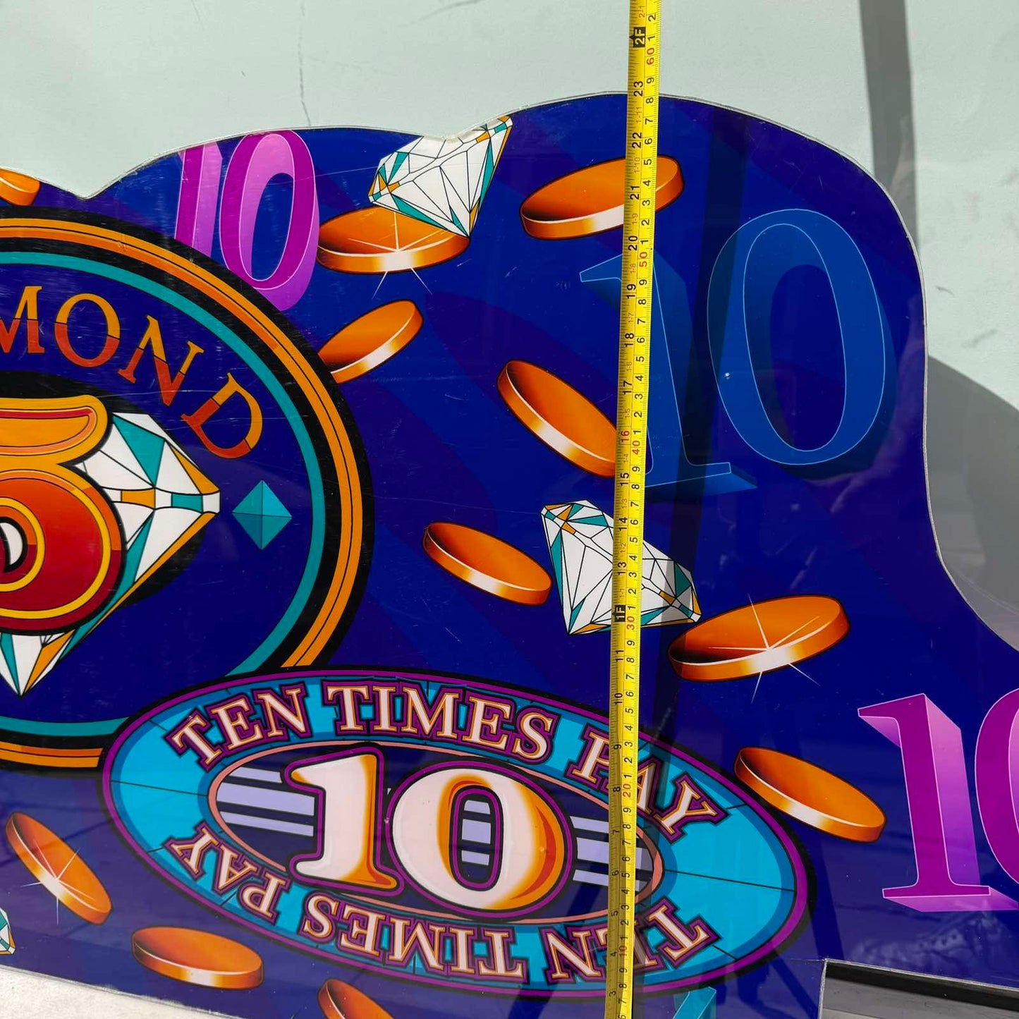 Διακοσμητική Πινακίδα Casino “Diamond 5 – Ten Times Pay” Slot Machine Sign
