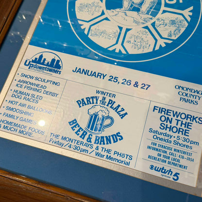 Μεγάλη Κορνιζαρισμένη Vintage Αφίσα “Syracuse Winterfest ’85”
