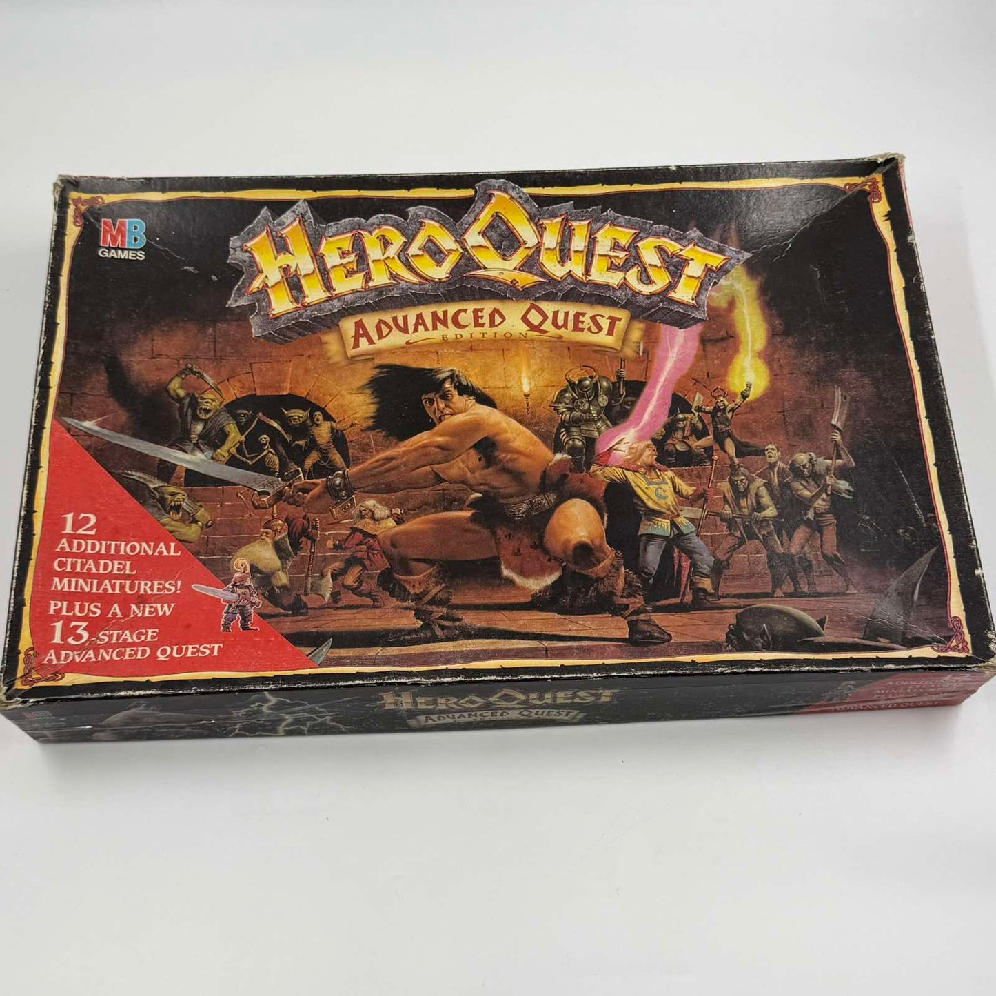 HeroQuest Advanced Quest επέκταση επιτραπέζιου παιχνιδιού MB Games 1991 με φιγούρες Citadel