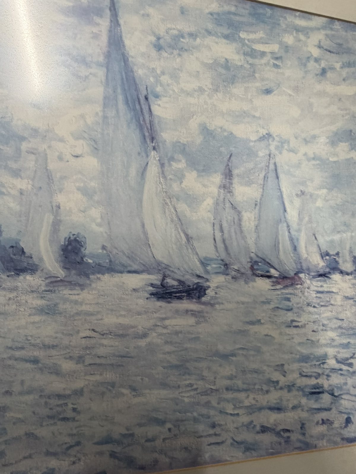 Κάδρο Monet Regatta at Argenteuil – Εκτύπωση Impressionism σε Ξύλινη Κορνίζα (Claude Monet Print) 94x63
