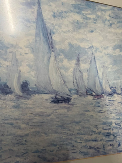 Κάδρο Monet Regatta at Argenteuil – Εκτύπωση Impressionism σε Ξύλινη Κορνίζα (Claude Monet Print) 94x63