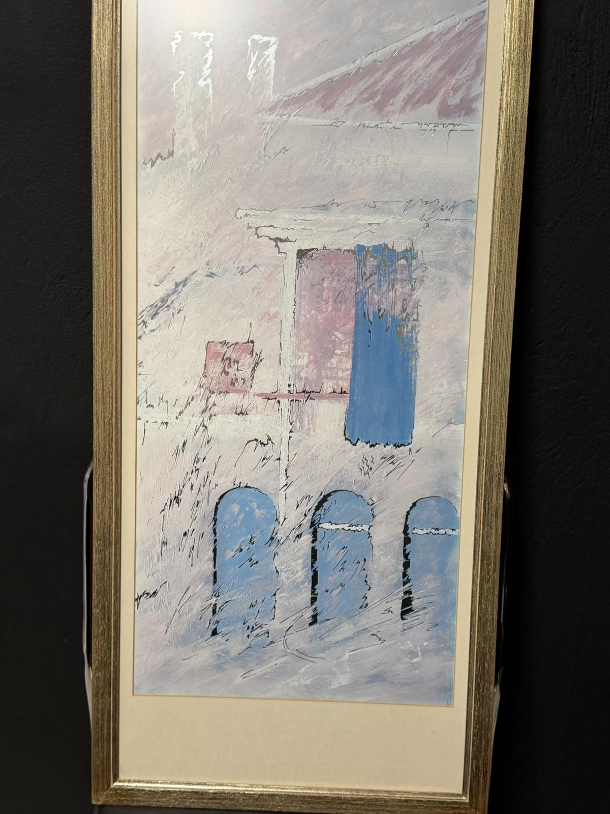 Κάδρο Αρχιτεκτονικού Τοπίου – Εκτύπωση Art Print σε Ξύλινη Κορνίζα (Modern Style Illustration) 97X42