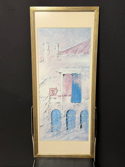 Κάδρο Αρχιτεκτονικού Τοπίου – Εκτύπωση Art Print σε Ξύλινη Κορνίζα (Modern Style Illustration) 97X42