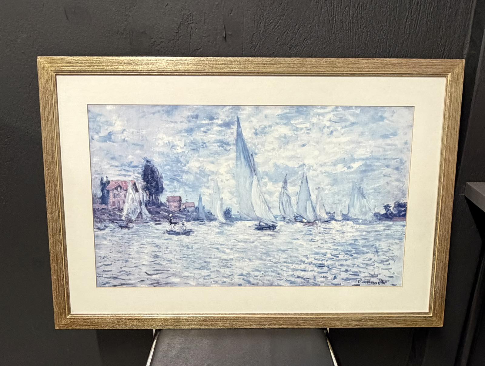Κάδρο Monet Regatta at Argenteuil – Εκτύπωση Impressionism σε Ξύλινη Κορνίζα (Claude Monet Print)