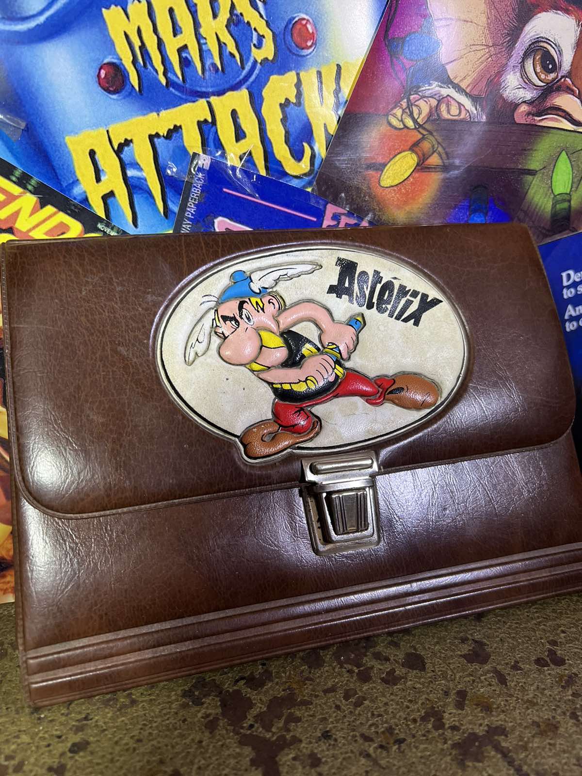 Δερμάτινη Καφέ Κασετίνα Asterix