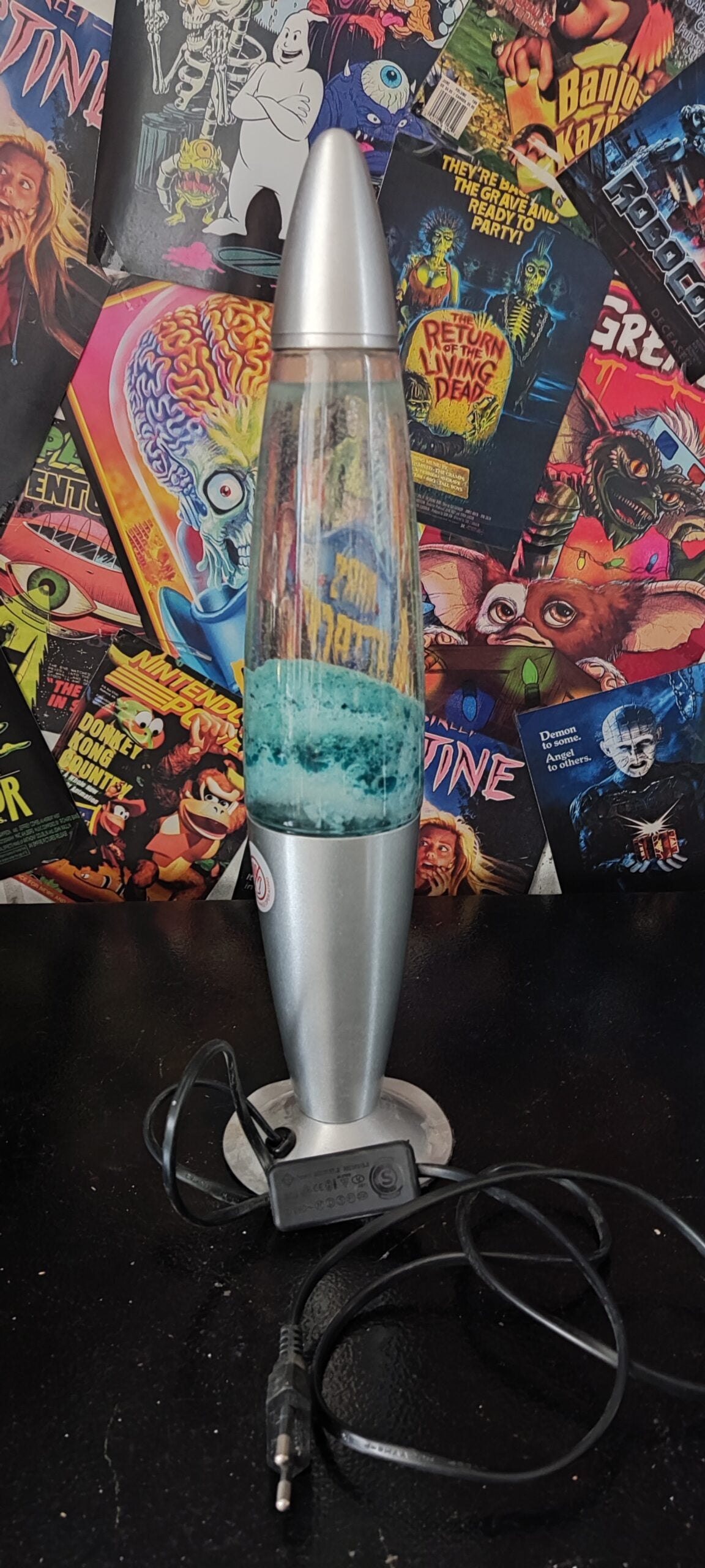 Διακοσμητικό Φωτιστικό Lava Lamp Σε Μπλε Χρώμα
