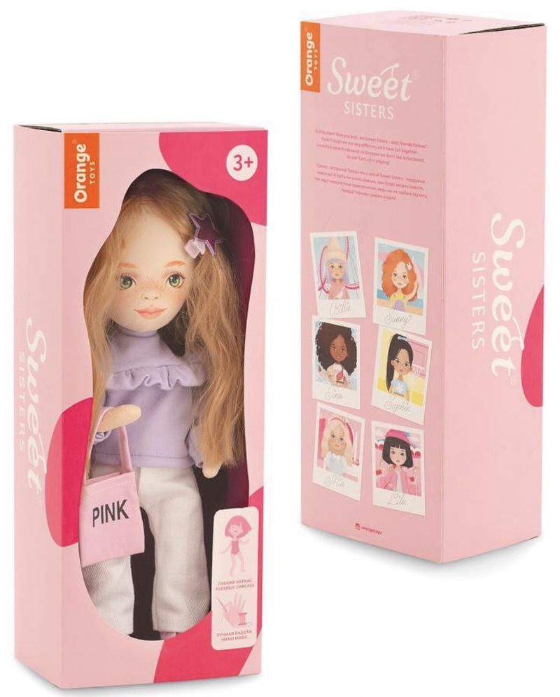 Κούκλα Orange Toys "Sunny" Με Μωβ Πουλόβερ Sweet Sisters 32cm