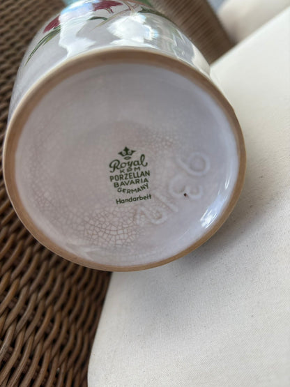 Vintage Πορσελάνινο Βάζο Royal KPM Bavaria-Floral Σχέδιο