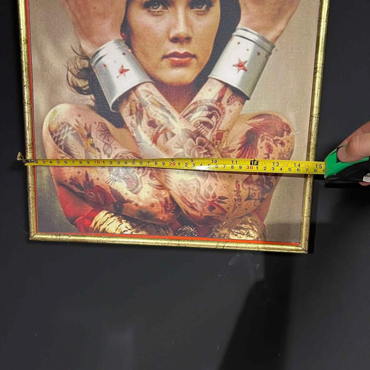 Κάδρο Wonder Woman Με Τατουάζ-Retro Tattoo Style